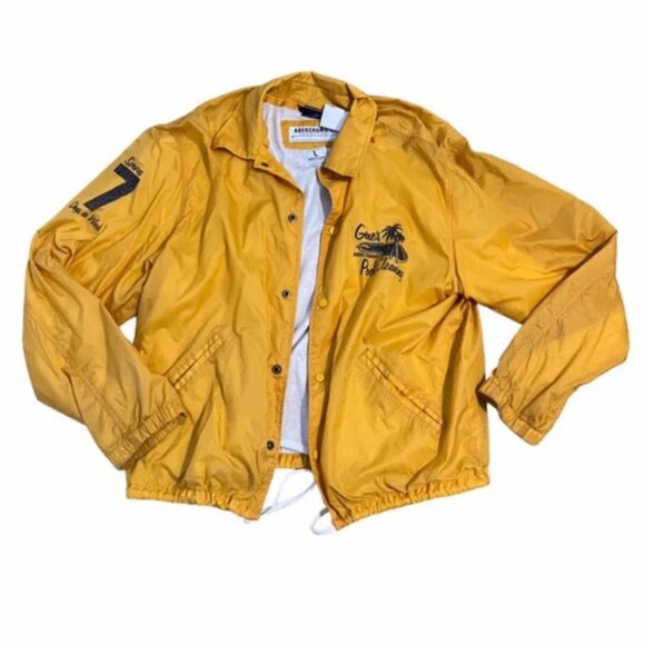 Abercrombie & Fitch Other - Abercrombie & Fitch Men's Yellow Gene's Pool Cleaning VTG Y2K Jacket
